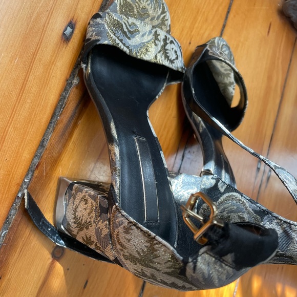 Kensie floral gold heels - Picture 4 of 7